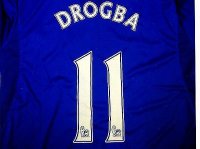 子供用 K005 チェルシーHOME DROGBA*11 ドログバ 17 青  ゲームシャツ パンツ付 サッカー ユニフォーム