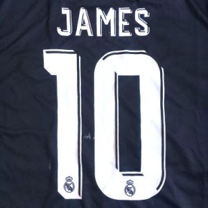 画像1: 子供用 K027 レアルマドリードAWAY JAMES*10 ハメス 黒水 18 ゲームシャツ パンツ付 /サッカー/オーダーメイド/ネーム作成/通販/キッズ/ジュニア/子供用/大人用/オリジナル 