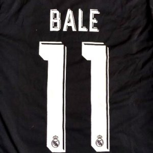 画像1: 子供用 K027 レアルマドリードAWAY BALE*11 ベイル 黒水 18 ゲームシャツ パンツ付 /サッカー/オーダーメイド/ネーム作成/通販/キッズ/ジュニア/子供用/大人用/オリジナル 