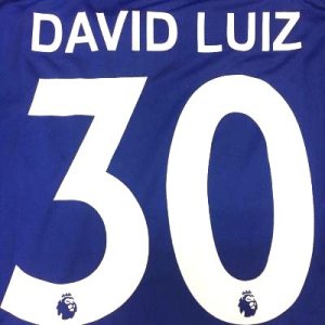 画像1: 子供用 K005 チェルシーHOME DAVID LUIZ*30 ダビド ルイス 18 青  ゲームシャツ パンツ付 サッカー ユニフォーム