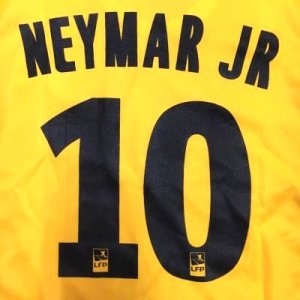 画像1: 子供用 K144 パリサンジェルマン NEYMAR JR*10 ネイマール 黄色 18 ゲームシャツ パンツ付 /サッカー/オーダーメイド/ネーム作成/通販/キッズ/ジュニア/子供用/大人用/オリジナル/アウェイ