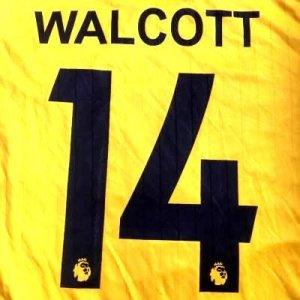 画像1: 子供用 K019 アーセナルAWAY WALCOTT*14 ワルコット 黄襟黒 17 ゲームシャツ パンツ付/サッカー/オーダーメイド/ネーム作成/通販/キッズ/ジュニア/子供用/大人用/オリジナル