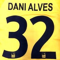 子供用 K144 パリサンジェルマン DANI ALVES*32 ダニ アルヴェス 黄色 18 ゲームシャツ パンツ付 /サッカー/オーダーメイド/ネーム作成/通販/キッズ/ジュニア/子供用/大人用/オリジナル/アウェイ