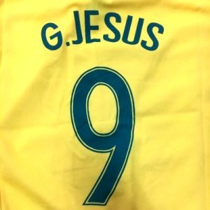 画像1: 子供用 K012 ブラジル G.JESUS*9 ジェズス 黄 17