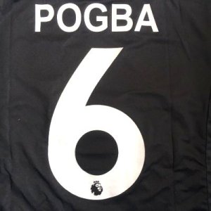 画像1: 子供用 K030 マンチェスターAWAY POGBA*6 ポグバ 18 黒 ゲームシャツ パンツ付