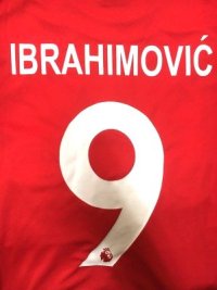 子供用 K008 マンチェスターHOME IBRAHIMOVIC*10 イブラヒモビッチ 18 赤 ゲームシャツ パンツ付