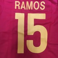 子供用 K014 スペイン RAMOS*15 セルヒオ ラモス 赤 16 ゲームシャツ パンツ付 