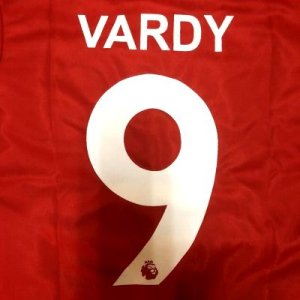 画像1: 子供用 K117 レスターシティAWAY VARDY*9 ヴァーディ 赤 17 ゲームシャツ パンツ付 /サッカー/オーダーメイド/ネーム作成/通販/キッズ/ジュニア/子供用/大人用/オリジナル 