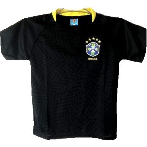画像1: 子供用 K049 ブラジル D.COSTA*7 ドウグラス・コスタ 黒黄 19 ゲームシャツ パンツ付 