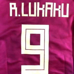 画像1: 子供用 K029 ベルギー R.LUKAKU*9 ルカク 赤 18 ゲームシャツ パンツ付 