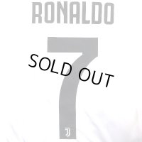 大人用 A007 ユベントス RONALDO*7 ロナウド 白黒 19 ゲームシャツ パンツ付