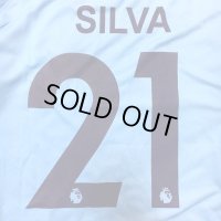 大人用 A068 マンチェスターシティ SILVA*21 シルバ 20 水肩紫 ゲームシャツ パンツ付 サッカー ユニフォーム