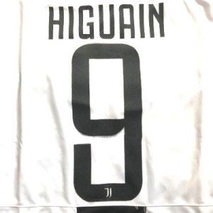 画像1: 子供用 K007 ユベントス HIGUAIN*9 イグアイン 白黒 19 ゲームシャツ パンツ付