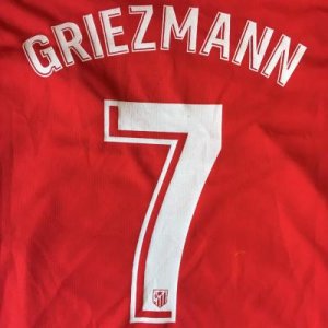 画像1: 子供用 K033 アトレティコマドリード アトレチコ GRIEZMANN*7 グリーズマン赤白 19 ゲームシャツ パンツ付