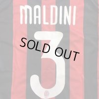 大人用 A002 ACミラン MALDINI*3 マルディーニ 赤黒 20 ゲームシャツ パンツ付