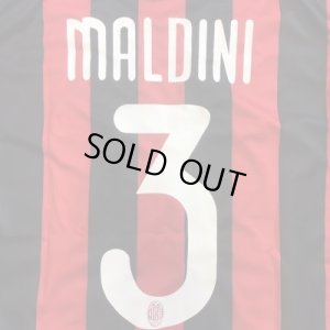 画像1: 大人用 A002 ACミラン MALDINI*3 マルディーニ 赤黒 20 ゲームシャツ パンツ付