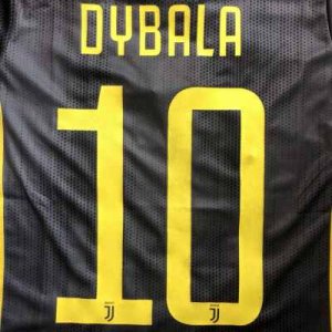 画像1: 子供用 K116 ユベントス DYBALA*10 ディバラ 黒黄 19 ゲームシャツ パンツ付