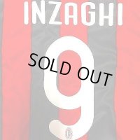 大人用 A002 ACミラン INZAGHI*9 インザーギ 赤黒 20 ゲームシャツ パンツ付