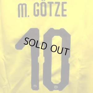 画像1: 大人用 A017 ボルシア ドルトムント M.GOTZE*10 マリオゲッツェ 黄袖黒 19 ゲームシャツ パンツ付