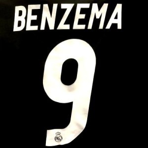 画像1: 子供用 K027 レアルマドリード BENZEMA*9 ベンゼマ 黒グレー 19 ゲームシャツ パンツ付