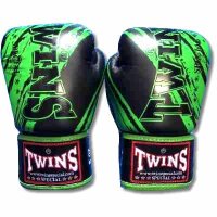 新品 正規 TWINS 本格ボクシンググローブ TWINS黒緑 /ボクシング/ムエタイ/本革製/グローブ