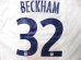 画像1: 大人用 A144 パリサンジェルマン BECKHAM*32 ベッカム 白 19 ゲームシャツ パンツ付 (1)