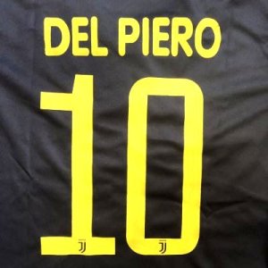 画像1: 子供用 K116 ユベントス DEL PIERO*10 デルピエロ 黒黄 19 ゲームシャツ パンツ付