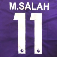 子供用 K048 リバプール M.SALAH*11 サラー 19 紫 ゲームシャツ パンツ付 サッカー ユニフォーム