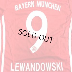 画像1: 大人用 A022 バイエルン LEWANDOWSKI*9 レヴァンドフスキ 赤 20 ゲームシャツ パンツ付 