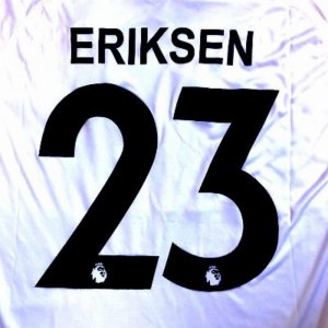 画像1: 子供用 K023 トットナム ERIKSEN*23 エリクセン 白 2014 ゲームシャツ パンツ付 /サッカー/オーダーメイド/ネーム作成/通販/キッズ/ジュニア/子供用/大人用/オリジナル