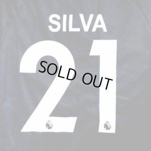 画像1: 大人用 A105 マンチェスターシティ SILVA*21 シルバ 20 黒  ゲームシャツ パンツ付 サッカー ユニフォーム