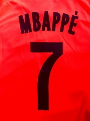 画像1: 大人用 A144 パリサンジェルマン MBAPPE*7 ムバッペ エムべぺ オレンジ ジョーダン 20 ゲームシャツ パンツ付