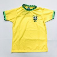 子供用 K012 21 ブラジル 黄袖緑 ゲームシャツ パンツ付