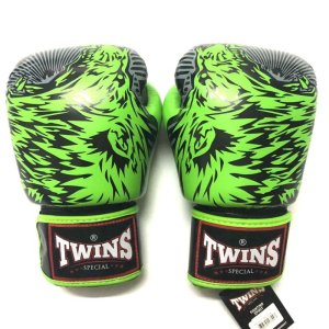 画像1: 新品 正規 TWINS 本格ボクシンググローブ 黒緑熊 /ボクシング/ムエタイ/本革製/グローブ