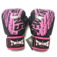新品 正規 TWINS 本格ボクシンググローブ TWINS黒ピンク /ボクシング/ムエタイ/本革製/グローブ