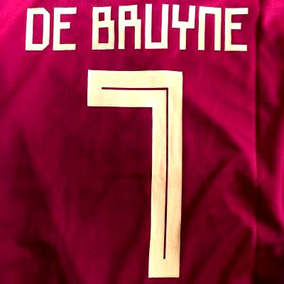 子供用 K029 ベルギー DE BRUYNE*7 デブライネ 赤 18 ゲームシャツ パンツ付 - 激安サッカーロロショップ