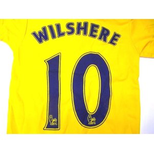 画像: 子供用 K019 アーセナルAWAY WILSHERE*10 ウィルシャー 黄 2014 ゲームシャツ パンツ付 /サッカー/オーダーメイド/ネーム作成/通販/キッズ/ジュニア/子供用/大人用/オリジナル