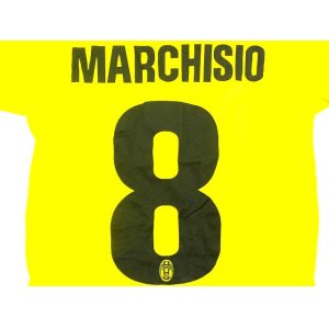 画像: 子供用 K136 ユベントスAWAY MARCHISIO*8 マルキジオ 黄 2014 ゲームシャツ パンツ付 /サッカー/オーダーメイド/ネーム作成/通販/キッズ/ジュニア/子供用/大人用/オリジナル