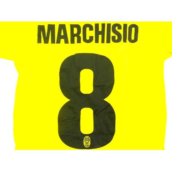 画像1: 子供用 K136 ユベントスAWAY MARCHISIO*8 マルキジオ 黄 2014 ゲームシャツ パンツ付 /サッカー/オーダーメイド/ネーム作成/通販/キッズ/ジュニア/子供用/大人用/オリジナル (1)