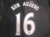 画像: 子供用 K135 マンチェスターシティーAWAY KUN AGUERO*16 アグエロ 黒 2013 ゲームシャツ パンツ付 /サッカー/オーダーメイド/ネーム作成/通販/キッズ/ジュニア/子供用/大人用/オリジナル