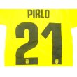 画像1: 大人用 A136 ユべントスAWAY PIRLO*21 ピルロ 黄 ゲームシャツ パンツ付 /サッカー/オーダーメイド/ネーム作成/通販/キッズ/ジュニア/子供用/大人用/オリジナル (1)