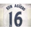 画像1: 子供用 K077 マンチェスターシティーAWAY KUN AGUERO*16 アグエロ 白 ゲームシャツ パンツ付 /サッカー/オーダーメイド/ネーム作成/通販/キッズ/ジュニア/子供用/大人用/オリジナル (1)