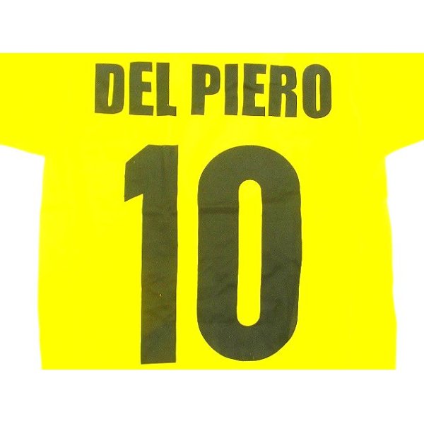 画像1: 子供用 K136 ユベントスAWAY DEL PIERO*10 デルピエロ 黄 2014 ゲームシャツ パンツ付 /サッカー/オーダーメイド/ネーム作成/通販/キッズ/ジュニア/子供用/大人用/オリジナル (1)