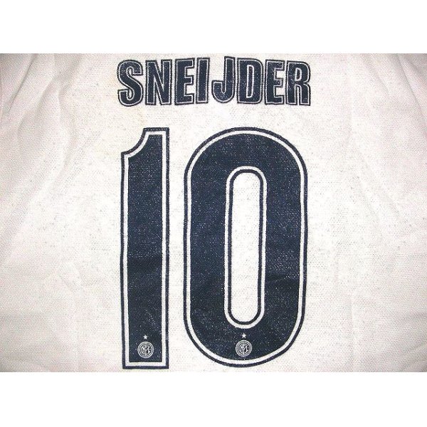 画像1: 大人用 A058 インテルAWAY SNEIJDER*10 スナイデル 白 2014 ゲームシャツ パンツ付 /サッカー/オーダーメイド/ネーム作成/通販/キッズ/ジュニア/子供用/大人用/オリジナル (1)