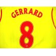 画像1: 子供用 K048 リバプールAWAY GERRARD*8 ジェラード 黄 2015 ゲームシャツ パンツ付 /サッカー/オーダーメイド/ネーム作成/通販/キッズ/ジュニア/子供用/大人用/オリジナル (1)