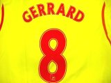 画像: 子供用 K048 リバプールAWAY GERRARD*8 ジェラード 黄 2015 ゲームシャツ パンツ付 /サッカー/オーダーメイド/ネーム作成/通販/キッズ/ジュニア/子供用/大人用/オリジナル