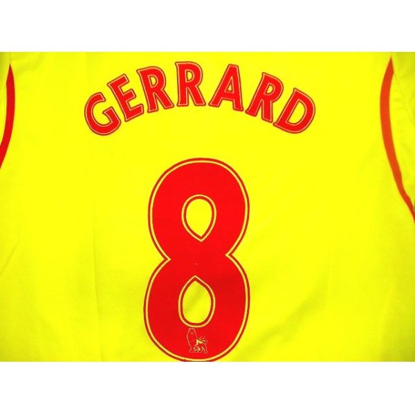 画像1: 子供用 K048 リバプールAWAY GERRARD*8 ジェラード 黄 2015 ゲームシャツ パンツ付 /サッカー/オーダーメイド/ネーム作成/通販/キッズ/ジュニア/子供用/大人用/オリジナル (1)