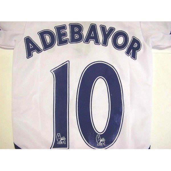 画像1: 子供用 K023 トットナムHOME ADEBAYOR*10 アデバヨール 白 2014 ゲームシャツ パンツ付 /サッカー/オーダーメイド/ネーム作成/通販/キッズ/ジュニア/子供用/大人用/オリジナル (1)