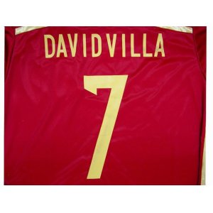 画像: 子供用 K014 スペインHOME DAVID VILLA*7 ダビド ビリャ 2014 赤 ゲームシャツ パンツ付 /サッカー/オーダーメイド/ネーム作成/通販/キッズ/ジュニア/子供用/大人用/オリジナル