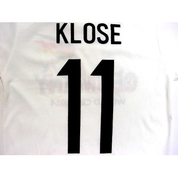 画像1: 子供用 K031 ドイツHOME KLOSE*11 クローゼ 2014 白 ゲームシャツ パンツ付 /サッカー/オーダーメイド/ネーム作成/通販/キッズ/ジュニア/子供用/大人用/オリジナル (1)